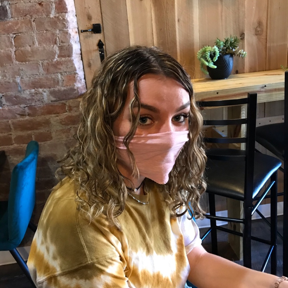 HempBand Mask 😷 Hand dyed Pink with Hibiscus tea